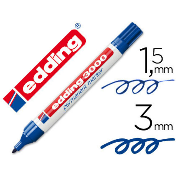  Permanent marker edding blauw 10stuks 1,5-3 mm