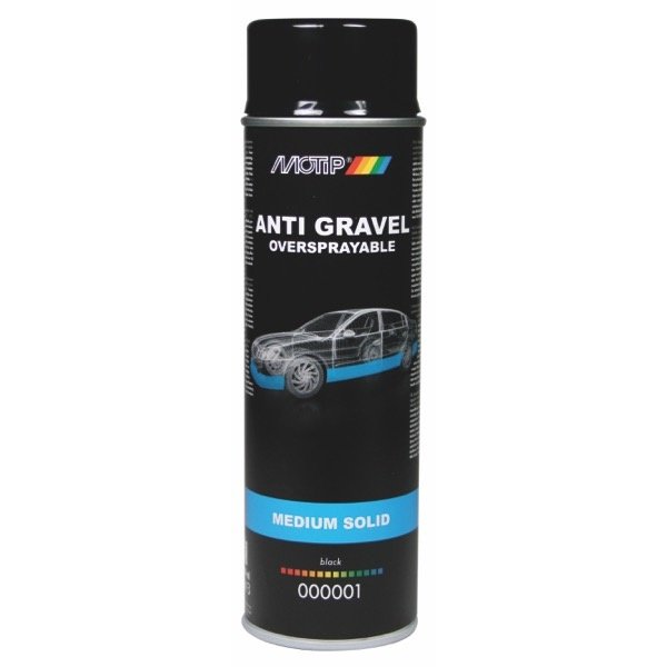  MoTip Tectyl AntiSteenslag Spuitbus 500ml Medium Solid Zwart