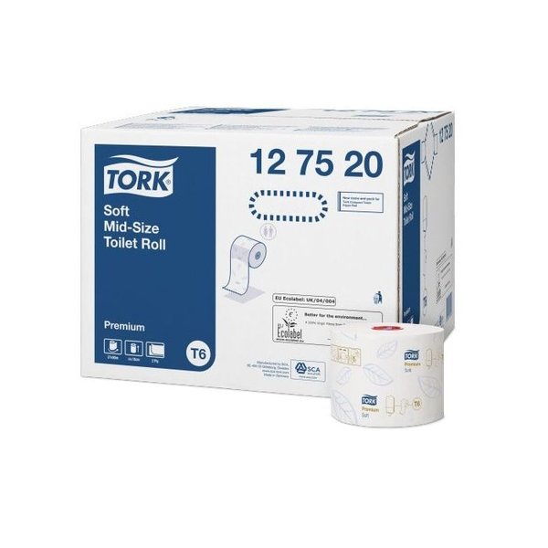  Tork T6 Premium toiletpapier 2lgs wit 90mtr 27 rol