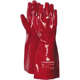  werkhandschoen pvc rood 35cm cat3