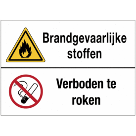  Combinatiebord gevaarlijke stoffen-verboden te roken
