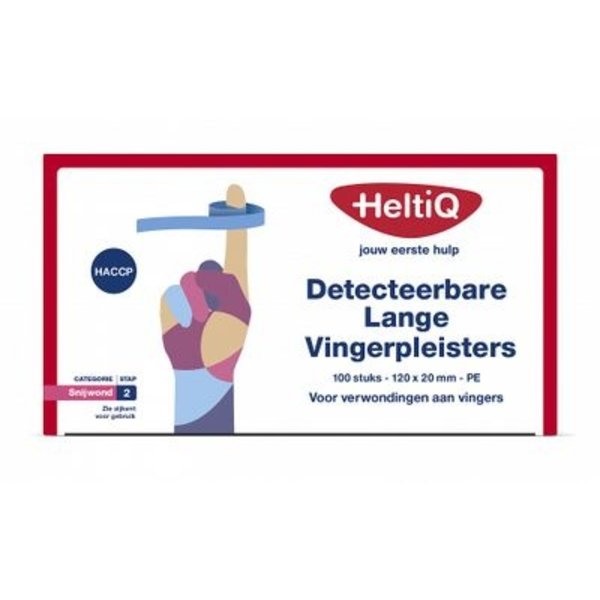  Heltiq Detecteerbare Lange Vinger Pleister 120 X 200mm,100st