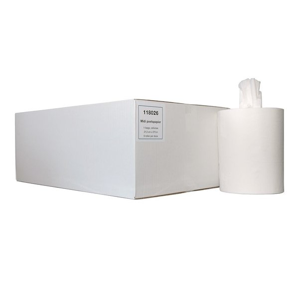  Midi poetspapier zk CEL 1L 275 mtr x 22 cm - 6 rol p/ds