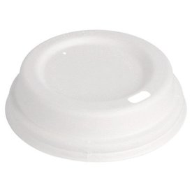  deksel drinkbeker wit PLA 90mm (suikerriet) 1000 stuks