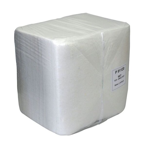  Poetsdoek wit, A kwaliteit 40 x 38 cm baal 10KG