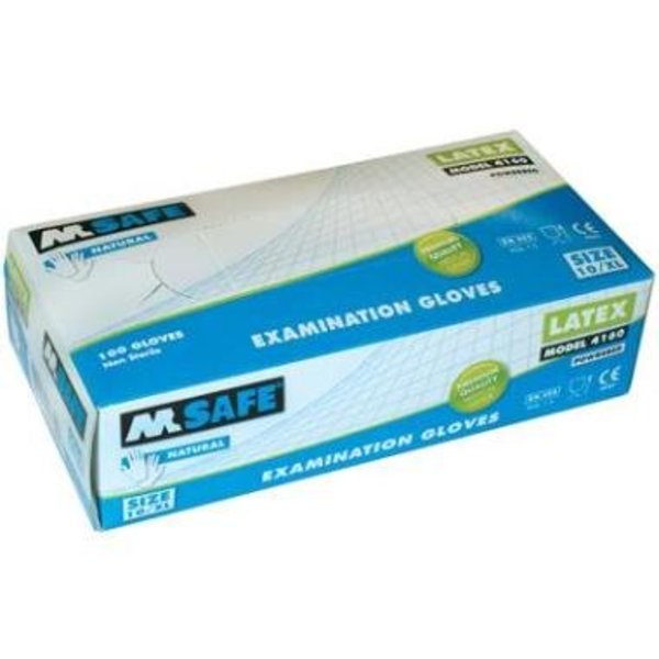  wegwerphandschoen m-safe latex mt 7 t/m 10  100 stuks kleur naturel