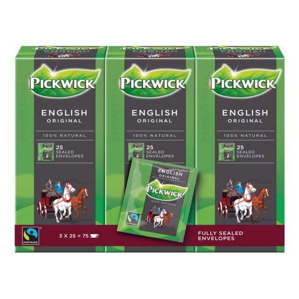  thee Englisch original doos 3x25=75 cups
