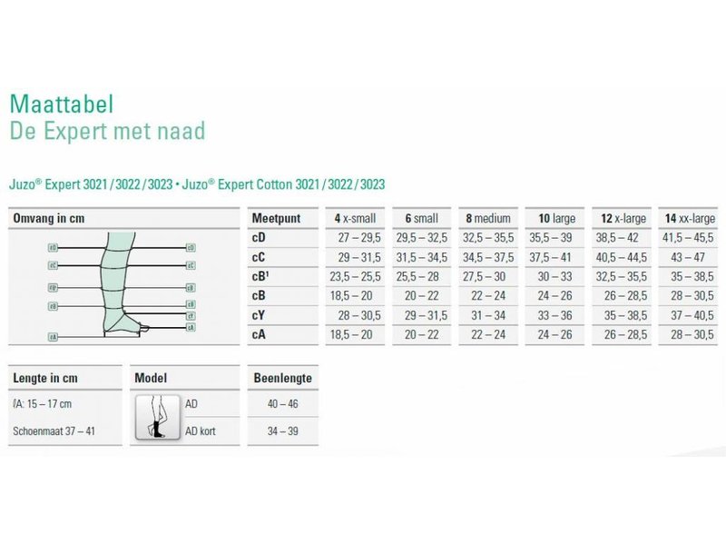 Juzo Expert AD Bas de Genou tricot plat