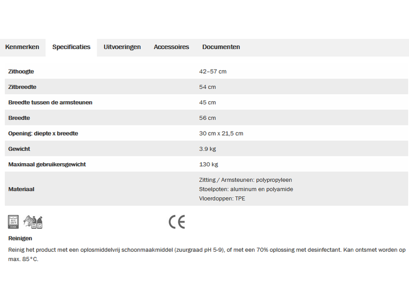 Etac Swift vrijstaande Toiletverhoger