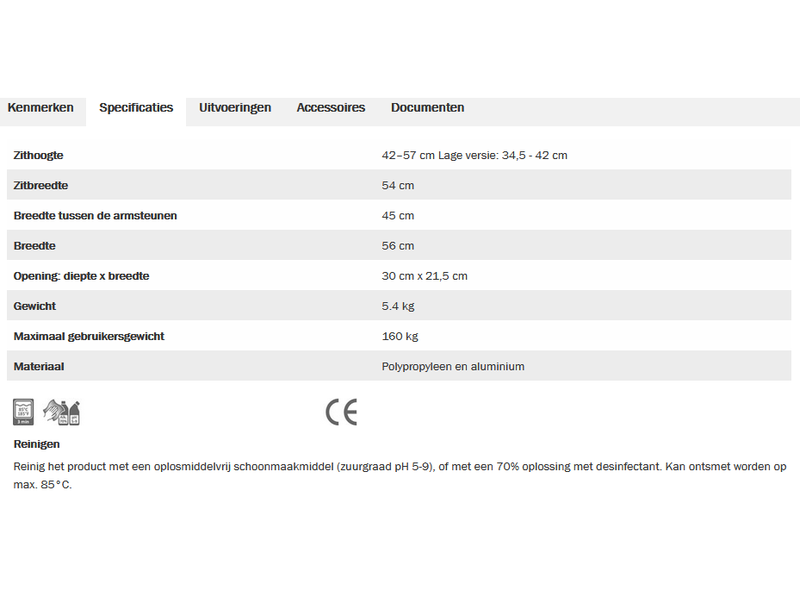 Etac Swift Commode (nur NL/BE)