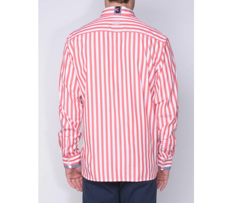 red and white van shirt