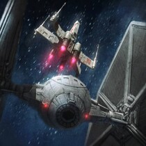 The Rebel Force Tiefighter & X-Wing Dogfight Print 2