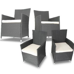 Set van 4 ratan tuinstoelen