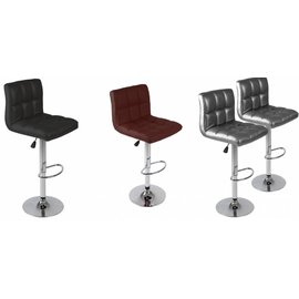 Set van 2 barkrukken met rugleuning