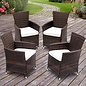 Set van 4 luxe tuinstoelen