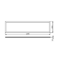 LED Panel 120x30cm – Kold hvid 6000K – 32W – 120 Lumen per Watt Inklusiv 1,5 M strømkabel