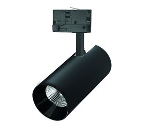 LED 3 faset skinnespot i sort - 25W 104lm p/w - 3000K LED 3 faset skinnespot i sort - 25W 104lm p/w - 3000K