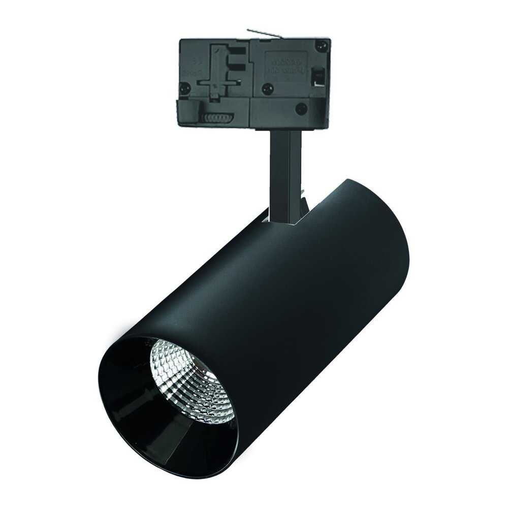 LED 3 faset skinnespot i sort - 25W 104lm p/w - 4000K Neutral hvid LED 3 faset skinnespot i sort - 25W 104lm p/w - 4000K Neutral hvid