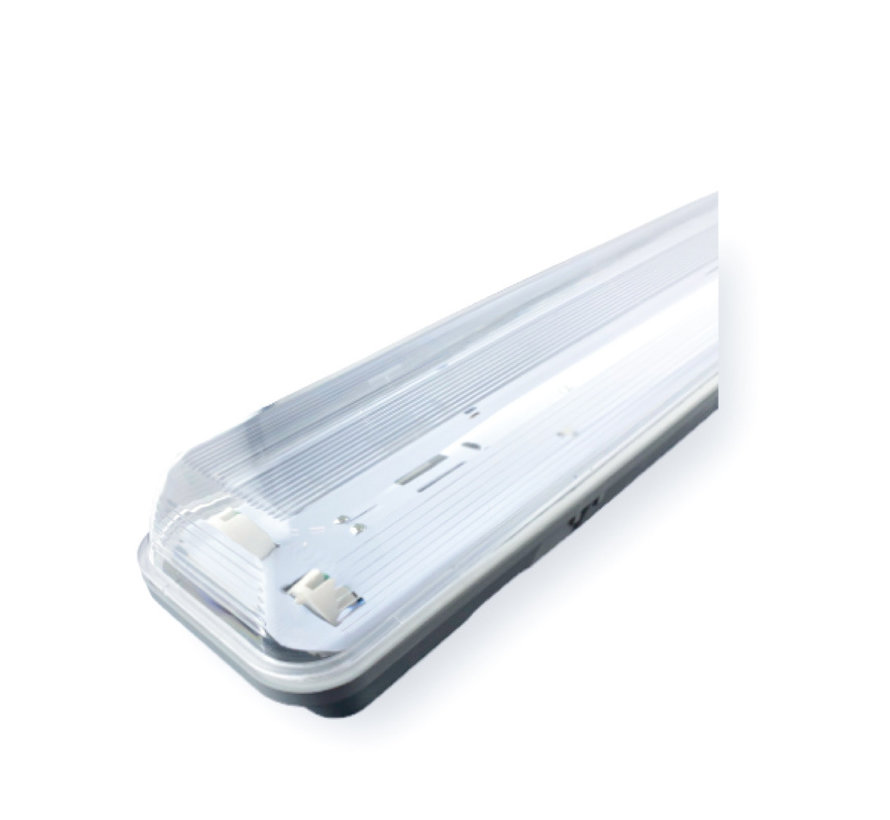 Vandtæt LED armatur - 120 cm - Til 2 LED lysstofrør (eksklusiv lysstofrør)