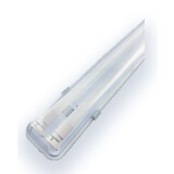 Vandtæt 150cm 50W LED armatur IP65 + 2 LED lysstofrør 3000K - Varm hvid - Komplet