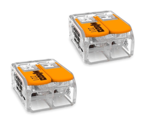 2 stk. WAGO fjedersamlemuffe 0.14-4 mm 2-polet 2 stk. WAGO fjedersamlemuffe 0.14-4 mm 2-polet