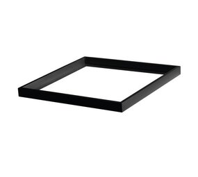 Sort aluminium rammesystem til LED panel - 60x60 cm