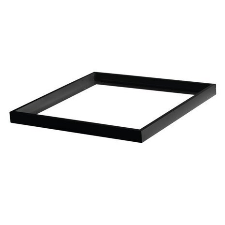 Sort aluminium rammesystem til LED panel - 60x60 cm