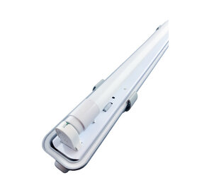 Vandtæt 150cm 25W LED armatur IP65 + 1 LED lysstofrør 4000K - Neutral hvid - Komplet