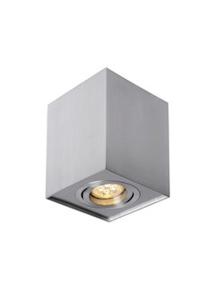 LED Påbygningsspot Kubeformet - Sølv aluminium - GU10-fatning - ekskl. LED spot - Justerbar