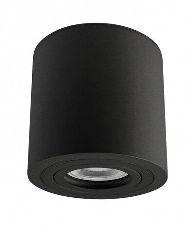 LED påbygningsspot IP65 - Cylinderformet - Sort - GU10-fatning - ekskl. LED spot