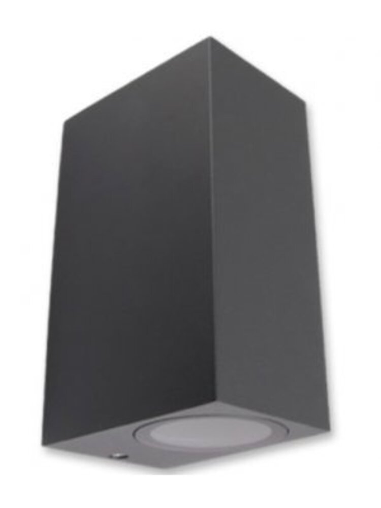 LED Væglampe i antracit - IP44 - Egnet til 2 GU10-spots LED Væglampe i antracit - IP44 - Egnet til 2 GU10-spots