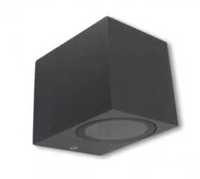 LED Væglampe firkantet i Antracit - GU10-fatning IP44 - Bruger 1 GU10 spot