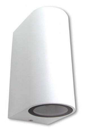 LED Væglampe rund hvid - GU10-fatning - IP44 - Passer til 2 GU10 spots