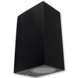 LED Væglampe sort - GU10-fatning IP44 - Passer til 2 GU10 spots