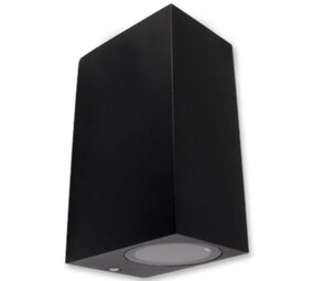 LED Væglampe sort - GU10-fatning IP44 - Passer til 2 GU10 spots LED Væglampe sort - GU10-fatning IP44 - Passer til 2 GU10 spots