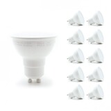 Pakke med 10 stk. - GU10 LED-spots - 6W erstatter 40W - Valgfri lystemperatur Pakke med 10 stk. - GU10 LED-spots - 6W erstatter 40W - Valgfri lystemperatur