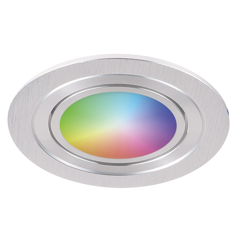 WiFi LED Indbygningsspot Aluminium - GU10 4,5W - RGB+CCT alle lystemperature - Betjenes via app