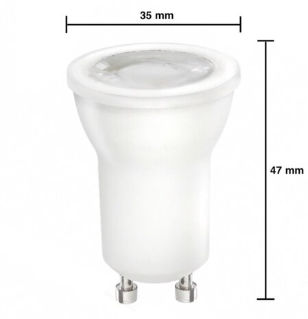 LED GU10 - Diameter 35mm - 4W erstatter 40W - 4000K Neutral hvid LED GU10 - Diameter 35mm - 4W erstatter 40W - 4000K Neutral hvid
