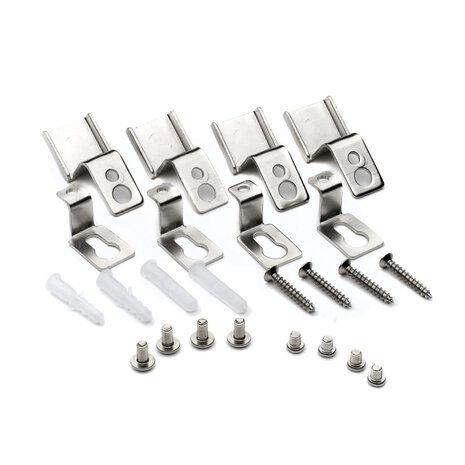 LED Panel monteringsbeslag til påbygning af panel - Fastgørelse uden påbygningsramme LED Panel monteringsbeslag til påbygning af panel - Fastgørelse uden påbygningsramme