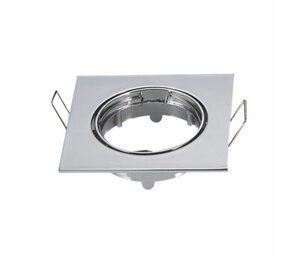 Aigostar Indbygningsspot Krom firkantet - justerbar Indvendig diameter 74mm Udvendig diameter 82mm Aigostar Indbygningsspot Krom firkantet - justerbar Indvendig diameter 74mm Udvendig diameter 82mm