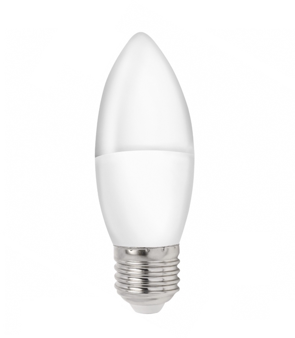 i kerteform - E27 fatning - 1W erstatter 10W - varmt hvidt lys - Ledpaneler.dk