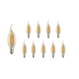 Pakke med 10 stk. - E14 LED-pære - C37 - 4W erstatter 50W - 2200K Ekstra varm hvid Dæmpbar Pakke med 10 stk. - E14 LED-pære - C37 - 4W erstatter 50W - 2200K Ekstra varm hvid Dæmpbar