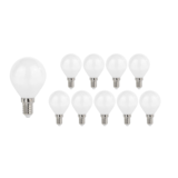 Pakke med 10 stk. - E14 LED-pærer - Type G45 - 6W erstatter 50W Valgfri lystemperatur Pakke med 10 stk. - E14 LED-pærer - Type G45 - 6W erstatter 50W Valgfri lystemperatur