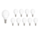 Pakke med 10 stk. - E14 LED-pære - 8W erstatter 60W - Valgfri lystemperatur