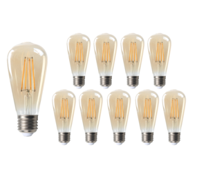 Pakke med 10 stk. - E27 LED-pære - Tall - dæmpbar - 4W erstatter 40W - 2200K Ekstra varm hvid Pakke med 10 stk. - E27 LED-pære - Tall - dæmpbar - 4W erstatter 40W - 2200K Ekstra varm hvid