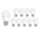Pakke med 10 stk. - E27 LED-pærer - Type G45 4W erstatter 25W Valgfri lystemperatur
