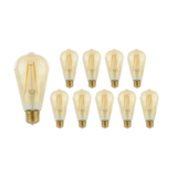 Pakke med 10 stk. - E27 LED-pære - Tall - 2W erstatter 25W - 2500K Ekstra varm hvid Pakke med 10 stk. - E27 LED-pære - Tall - 2W erstatter 25W - 2500K Ekstra varm hvid