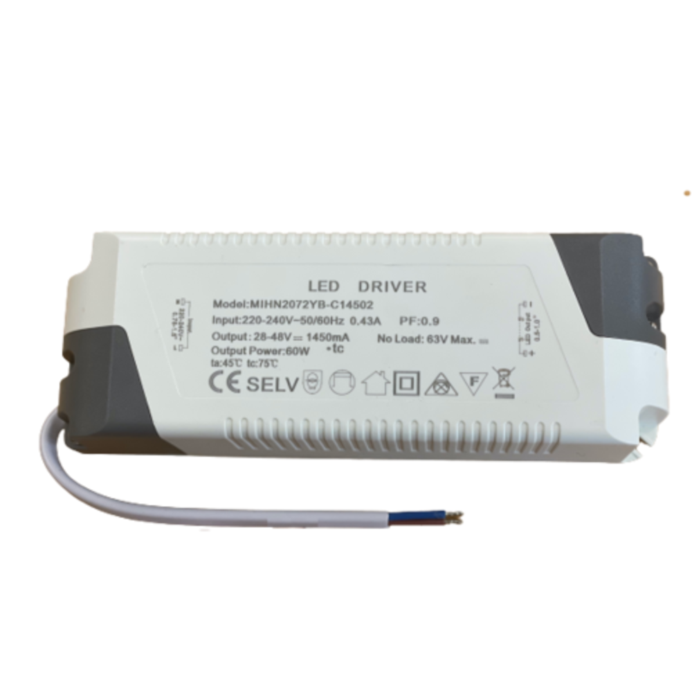 Aigostar LED Driver flimmerfri - DC27-40V 1500mA - til 60W LED-paneler