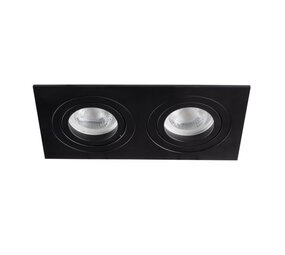 Kanlux LED GU10  forsænket spot sort rektangel - til 2 LED GU10 spots Kanlux LED GU10  forsænket spot sort rektangel - til 2 LED GU10 spots
