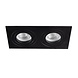 Kanlux LED GU10 forsænket spot sort rektangel - Dobbelt til 2 LED GU10 spots Kanlux LED GU10 forsænket spot sort rektangel - Dobbelt til 2 LED GU10 spots